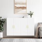 vidaXL Hangkasten 2 st 69,5x34x90 cm wit, Verzenden, Nieuw, 50 tot 100 cm, Minder dan 100 cm