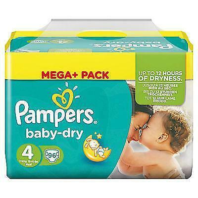 Pampers Baby Dry maat 4 Maxi Mega Pack 96 stuks, Huis en Inrichting, Schoonmaakartikelen, Verzenden