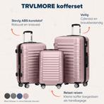 2dekans | TRVLMORE Kofferset - 3 Delig - 38L Handbagage +, Sieraden, Tassen en Uiterlijk, Koffers, Ophalen of Verzenden, Zo goed als nieuw