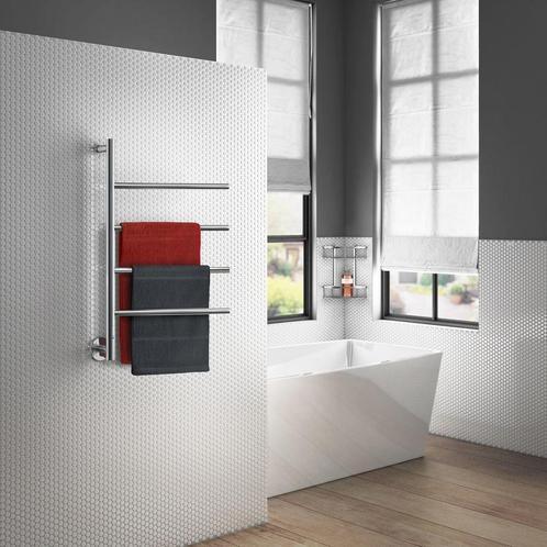 Elektrische Handdoekradiator Smedbo Dry 4 Draaibare Armen, Doe-het-zelf en Verbouw, Sanitair, Ophalen of Verzenden