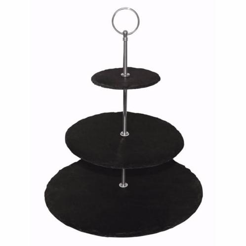 étagère - 3 leisteen lagen - zwart, Zakelijke goederen, Horeca | Keukenapparatuur, Nieuw in verpakking, Verzenden