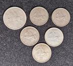 Litouwen. Lot of 6 coins: 5x 2 Litu 1925 & 5 Litai 1936 -