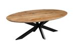 Salontafel Mangohout Tess Ovaal 130x70 cm, Huis en Inrichting, Tafels | Salontafels, 100 tot 150 cm, Verzenden, Nieuw, 50 tot 100 cm