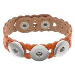 Fako Bijoux® - Armband Voor Click Buttons - Leder Harten -, Sieraden, Tassen en Uiterlijk, Verzenden, Nieuw