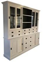 Buffetkast wit - grijs Vuren 250cm 18 laden, Ophalen of Verzenden, Nieuw