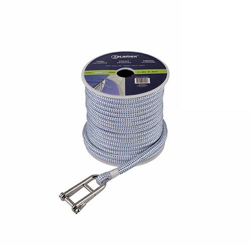 Talamex Vallijn met valsluiting, blauw-wit, 8 - 10 - 12mm-12, Watersport en Boten, Accessoires en Onderhoud, Nieuw, Ophalen of Verzenden