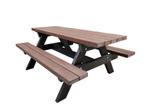 Rekupro - Bruine picknicktafel Ibiza, Tuin en Terras, Picknicktafels, Nieuw, Vierkant, Overige materialen