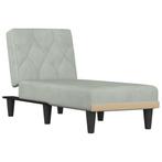 Lichtgrijze Chaise Longue Fluweel: Relaxen voor Weinig! T..., Eenpersoons, Nieuw, Ophalen of Verzenden, Minder dan 150 cm