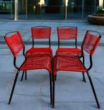 Stoel - Metaal - Set van vier vintage spaghetti stoelen -, Antiek en Kunst