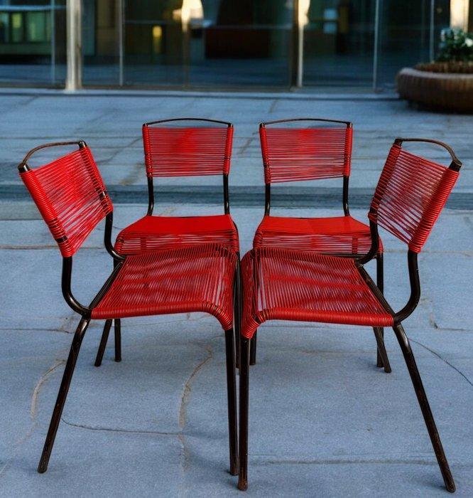 Stoel - Metaal - Set van vier vintage spaghetti stoelen -, Antiek en Kunst, Kunst | Designobjecten