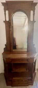 Antique 19th Century Console Table with Carved Mirror -