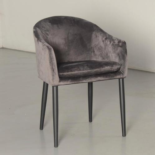 Rustic & Bear Catelyn armstoel, grijs, 4-poot onderstel, Huis en Inrichting, Stoelen, Ophalen of Verzenden