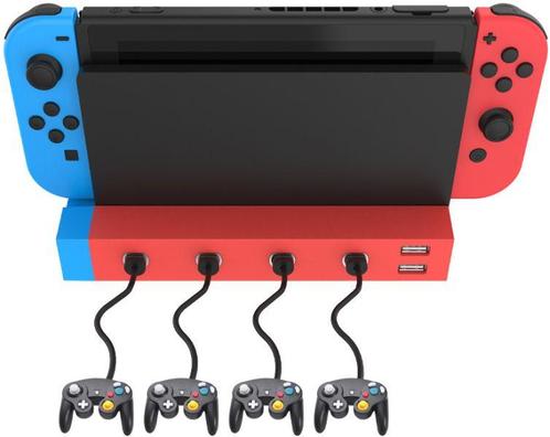 JYS 4-Port GameCube Controller Hub for Switch-Standaard, Spelcomputers en Games, Spelcomputers | Overige, Nieuw, Ophalen of Verzenden