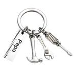 Fako Bijoux® - Sleutelhanger Papa - Gereedschap - Tools -, Verzamelen, Verzenden, Nieuw