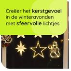 Kerstverlichting Raam Ster, Noorderster, Sneeuwpop - 73-82cm, Diversen, Kerst, Verzenden, Nieuw