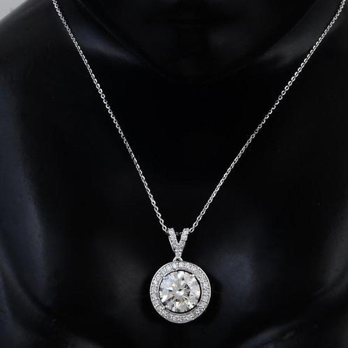 Zonder Minimumprijs - Ketting met hanger - 14 karaat Witgoud, Sieraden, Tassen en Uiterlijk, Antieke sieraden
