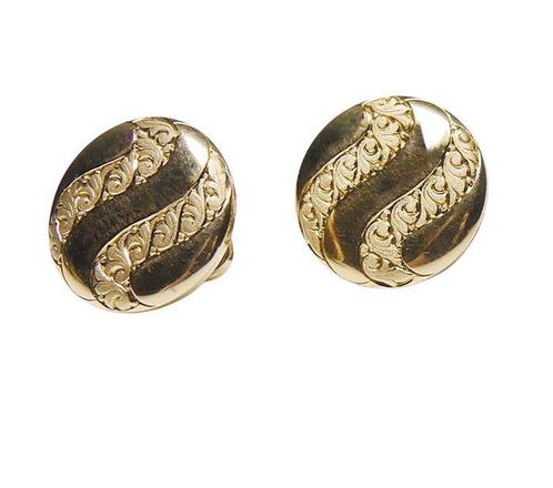 Zonder Minimumprijs - Manchetknopen Signed A.F. - Yellow &, Sieraden, Tassen en Uiterlijk, Antieke sieraden