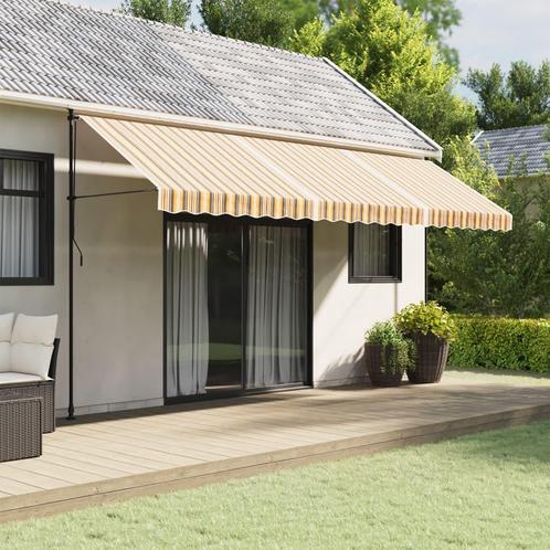 vidaXL Vervangingsdoek voor luifel gestreept 5x3,5 m, Tuin en Terras, Zonneschermen, Nieuw, Verzenden