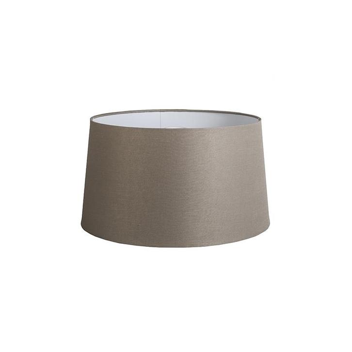 Linnen lampenkap taupe 45 cm, Huis en Inrichting, Lampen | Lampenkappen, Overige kleuren, Nieuw, Rond, Minder dan 25 cm