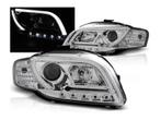 LED Tube koplampen Chrome geschikt voor Audi A4 B7, Verzenden, Nieuw, Audi