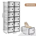 Transparante Schoenenboxen – Stapelbaar met Magneetdeur Set, Verzenden, Nieuw