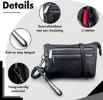 THL Design Dames Schoudertas Klein tasje veel Vakken zwart, Verzenden, Nieuw, Zwart, Overige typen