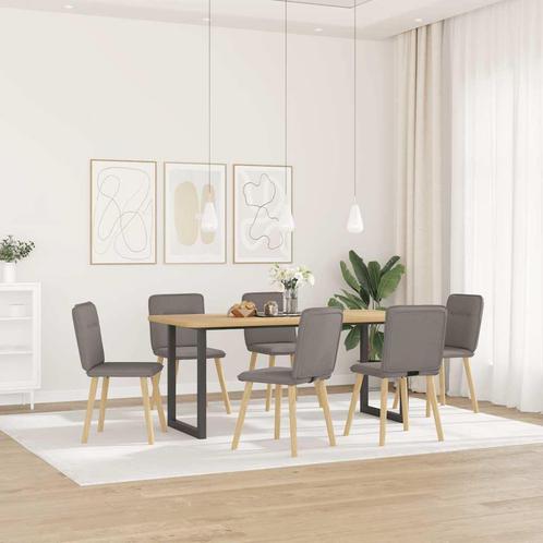 vidaXL Eetkamerstoelen 6 st stof taupe, Huis en Inrichting, Stoelen, Nieuw, Verzenden