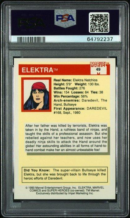 MARVEL Comics - 1 Graded card - Marvel Superheroes - Elektra, Verzamelen, Overige Verzamelen