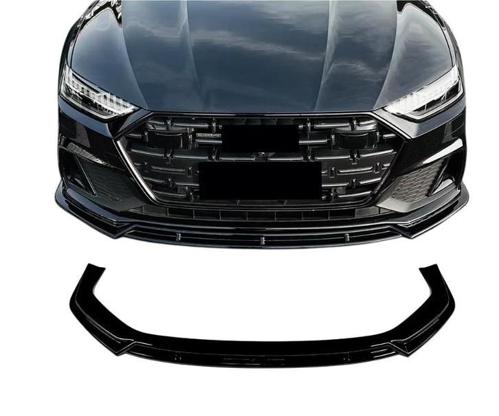 Voorspoiler | Audi A7 C8 S-line | 2019 | glanzend zwart, Auto-onderdelen, Carrosserie en Plaatwerk, Nieuw, Audi, Verzenden