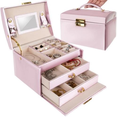 Beautylushh Roze Sieradenkistje - Luxe en Veilige Sierade..., Huis en Inrichting, Woonaccessoires | Kapstokken, Nieuw, Ophalen of Verzenden