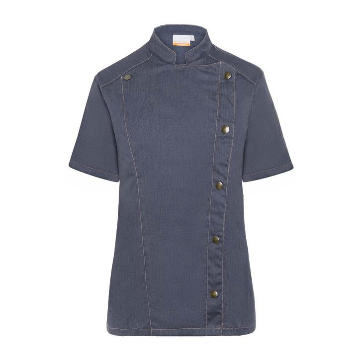 GGM Gastro | KARLOWSKY | Korte Mouw Dames Koksjas Jeans |, Huis en Inrichting, Keuken | Textiel, Zwart, Nieuw, Overige typen, Verzenden