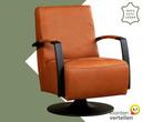 Leren draaifauteuil Mood - Rancho Cognac (cognac) -, Huis en Inrichting, Fauteuils, Nieuw, Ophalen of Verzenden, 50 tot 75 cm