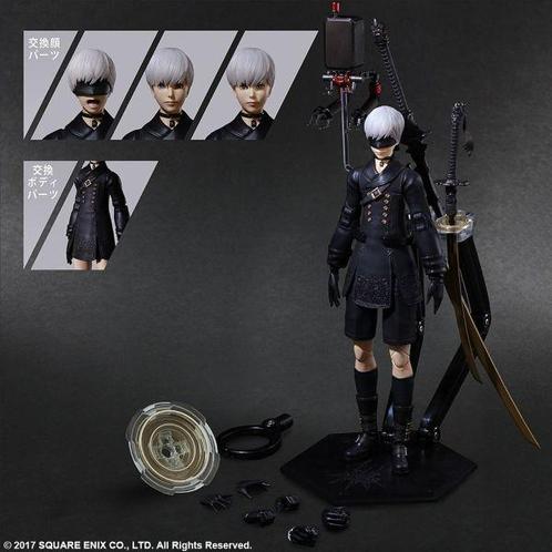 Square Enix NieR Automata Play Arts Figure-Kai Kai 9S (YoRHa, Verzamelen, Poppetjes en Figuurtjes, Nieuw, Ophalen of Verzenden