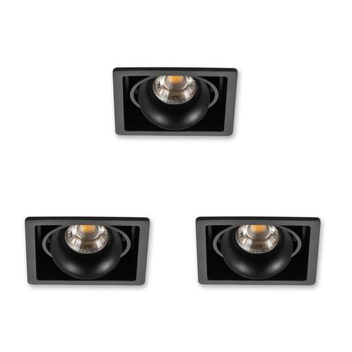 Inbouwspot Bjorn 1 zwart set 3 stuks Binnenverlichting, Huis en Inrichting, Lampen | Spots, Inbouw, Nieuw, Metaal of Aluminium