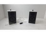 Veiling - 2x Speakerset wit (Wattage onbekend), Computers en Software, Pc speakers, Gebruikt