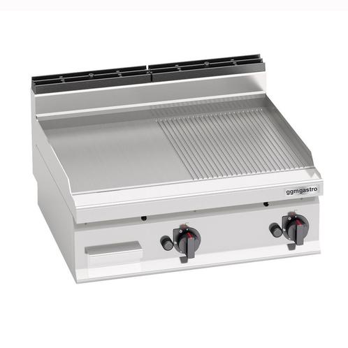 GGM Gastro | Gas grillplaat - 13,8 kW - Glad & Gegroefd |, Witgoed en Apparatuur, Grillplaten, Nieuw, Verzenden