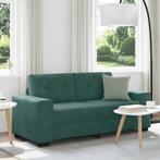 vidaXL Loveseat Sofa Donkergroen 140 cm Fluweel, Huis en Inrichting, Banken | Bankstellen, Verzenden, Nieuw, Stof