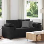 vidaXL Loveseat bank 140 cm fluweel zwart, Verzenden, Nieuw, Stof