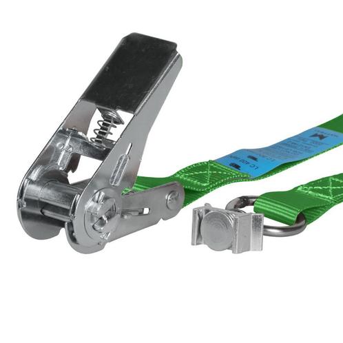 Spanband 25 mm 0,8 ton 3M Groen met Spanoog Fitting, Auto diversen, Aanhangwagen-onderdelen, Nieuw, Verzenden