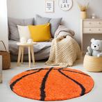 Rond Kindervloerkleed | Fun | Oranje | 100x100 cm, Verzenden, Nieuw