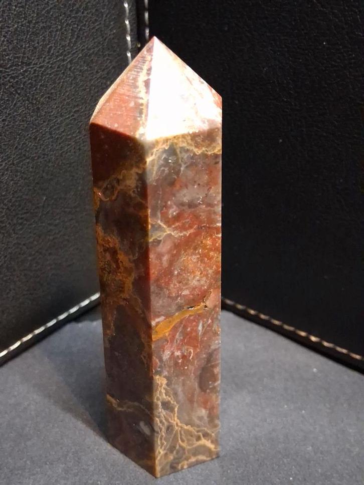 Natural Agate tower - 9.0 cm - red and brown agate, Verzamelen, Mineralen en Fossielen, Verzenden