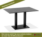 Niehoff Bistro Tafel Aluminium - ZwartGrijszilver, Tuin en Terras, Ophalen of Verzenden, Nieuw, Overige materialen