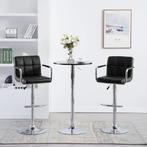 vidaXL Barstoelen 2 st kunstleer zwart, Huis en Inrichting, Verzenden, Nieuw