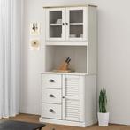 vidaXL Opzetkast VIGO 78x30x100 cm massief grenenhout wit, Huis en Inrichting, Verzenden, 100 tot 150 cm, Nieuw, 50 tot 100 cm