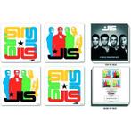 JLS - Mixed - onderzetters - set van 4 officiële merchandise, Verzamelen, Muziek, Artiesten en Beroemdheden, Ophalen of Verzenden