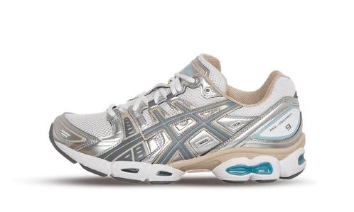 ASICS Gel-Nimbus 9 White Steel Grey - maat 42 (Sneakers), Kleding | Dames, Schoenen, Sneakers of Gympen, Nieuw, Verzenden