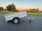 Humbaur enkelas Kantel Trailer 2015 x 110 cm 750 kg met huif, Auto diversen, Aanhangers en Bagagewagens, Ophalen, Gebruikt