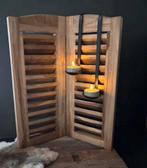 Raam Shutter – 2 Luik – Teakhout – 60cm, Huis en Inrichting, Ophalen of Verzenden, Nieuw