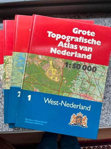 Grote Topografische Atlas van Nederland – 4 delen beschikbaar voor biedingen