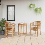 vidaXL Tuinstoelen 2 pcs Bruin 63 x 58 x 89 cm Massief, Tuin en Terras, Tuinstoelen, Verzenden, Nieuw